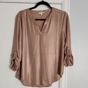 Women's Rose Gold/tan Blouse
